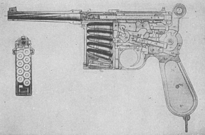 Mauser C96 automatic pistol phantom left