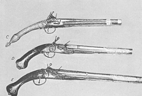 Oriental types of flintlock pistols