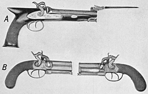 double barrelled caplock pistols