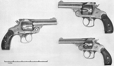 Smith & Wesson double action 38 S&W and 32 S&W first and second model